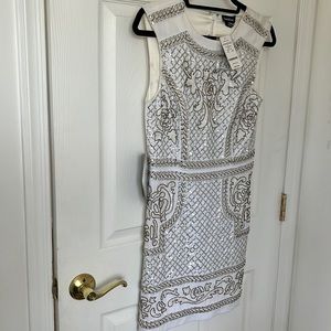 NWT bebe white with full beads